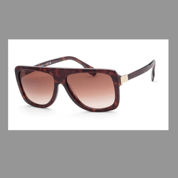 NWT! Burberry Joan Brown Gradient Square Ladies Sunglasses - Picture 6 of 7
